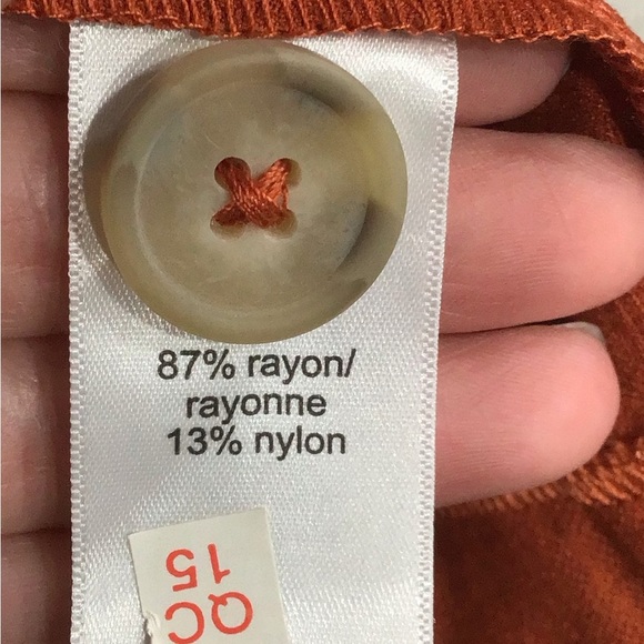 NWT Maurices Orange One Button Boyfriend Style Blazer Lightweight 3/4 Sleeve M - Picture 2 of 6